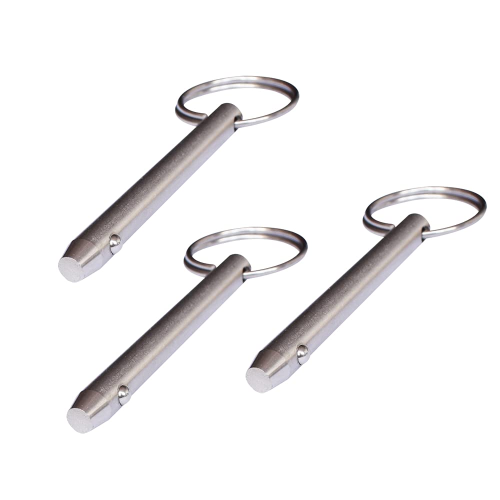Albedel 3 pcs Quick Release Pins 5/16"(8mm) Diameter 316 Stainless Steel Usable Length: 2-1/4"(57mm) Total Length 3.15"(80mm) for Bimini Top Marine Hardware