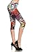 F252-CA-OS Spring Paisley Capri Print Leggings, One Size