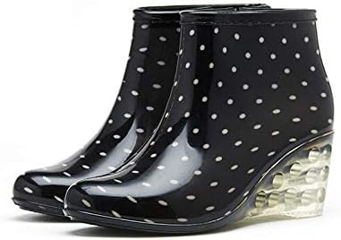 EgBert Spring Winter Design Ankle Boots Rain Zipper Leopard Shoe Woman Solid Rubber Waterproof Shoes - #02-38
