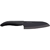 Kyocera Advanced Ceramic Revolution Series 5-1/2-inch Santoku Knife, Black Blade