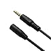 Riqiorod 3.5mm Headset Extension Cable Cord, 20FT TRRS Male to TRRS Female Stereo Microphone Extender + TRRS to TRS Adapter, for iPhone, Headphones, Speakers, Tablets, PCs. Digital Camera