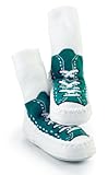 Mocc Ons Clever Little Slipper Socks That Keep Toes Warm! Sneakers 6 -12 Months Turq