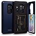 TORU CX PRO Case for Galaxy S9 Plus, with Card Holder | Slim Protective Shockproof Cover with Hidden Credit Cards Wallet Flip Slot Compartment Kickstand | Include Mirror and USB Adapter - Blue