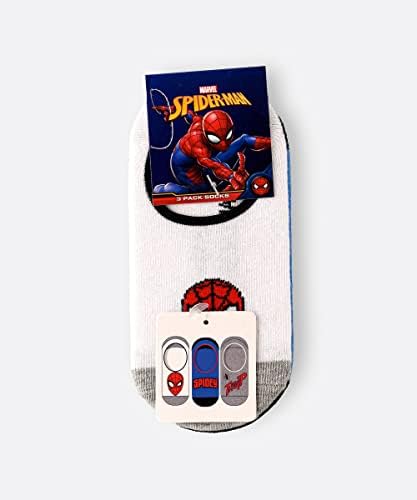 Yankee Toy Box Calzini Marvel Spider-Man Per Bambini - Confezione Da 6 Paia, Athletic Crew, Taglie Da 2-3T A 4-6 Anni - 3