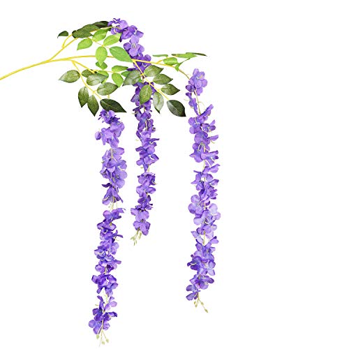 6 Artificial+Wisteria+Hanging+Garland+Flowers