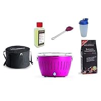  Lotusgrill Lotusgrill Edelstahl Stahl Kunststoff klein rosa Balkon Camping Picknick ✔ rund ✔ tragbar rauchfrei ✔ Grillen mit Holzkohle ✔ für den Tisch 