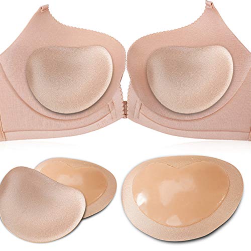 Silicone Push Up Adhesive Sticky Bra Inserts Reusable Backless Strapless Invisible Breathable Breast Pads - Nude