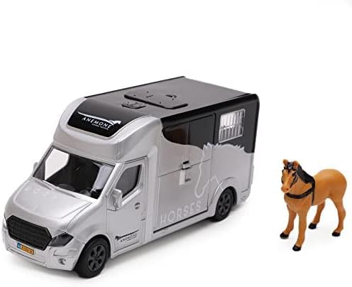 Toyland® Die Cast Horse Box With Light & Sound Effects – Horse Included (20 x 8cm)