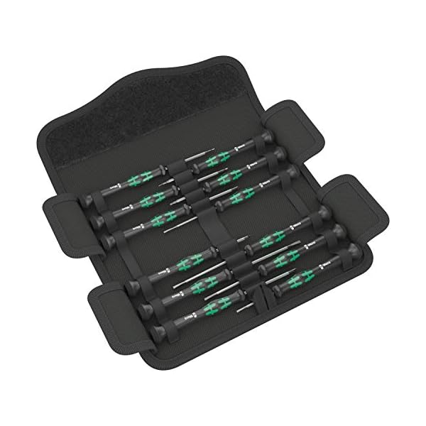 Wera Kraftform Micro Elektroniker Schraubendrehersatz, 12-teilig, Mehrfarbig, 05073675001