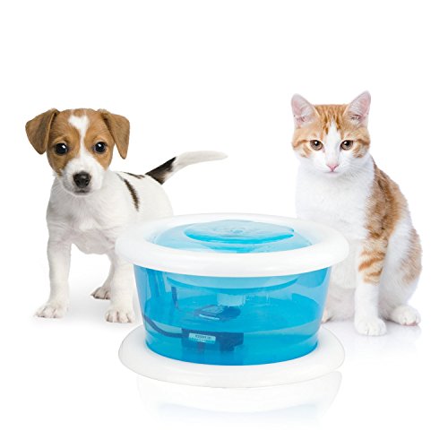 Pet Fountain, Cat Water Fountain Bowl with Replaceable Filter Dog and Cat Drinking Fountains, ,2L/67oz by Petphabet