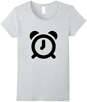 Womens Retro Alarm Clock T-Shirt | Old Fashioned Bells XL Heather Grey