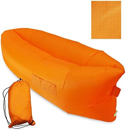 OUSPOTS Outdoor Inflatable Lounger Convenient Compression Air Bag Portable Nylon Fabric Suitable Bag for Camping, Beach, Park, Backyard