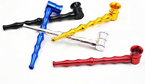 Small Bamboo Tobaccon Stems Metal Pipe Portable Creative Gifts detachable Pipe