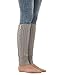 Womens Cable Knit Leg Warmers Long Knee High Knitted Crochet Boot Cuffs Button Socks