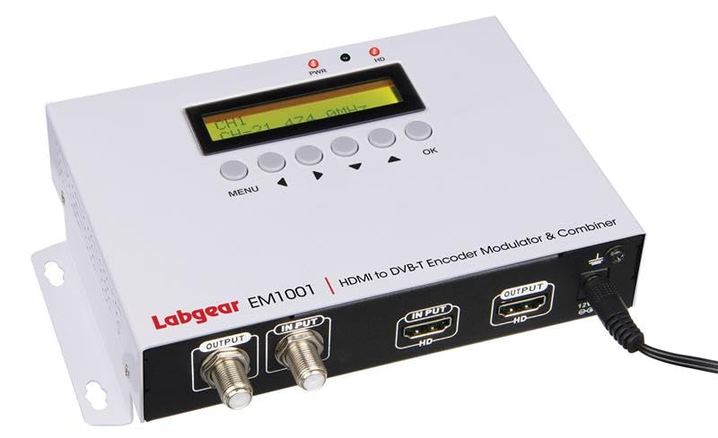 Labgear EM1001 Encoder Modulator, Converter HDMI into DVB-T TV with HDMI Loop Through