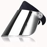 Sun Cap, WAYCOM Sun Visor Hat - UV Protection Hat - Headband Solar Face Shield Hat for Hiking, Golf, Tennis, Outdoors (Black & Silver)