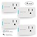 ISELECTOR Mini Smart Plug Wi-Fi 4-Pack Timing Use No-Hub, Compatible with Alexa and Google Assistant