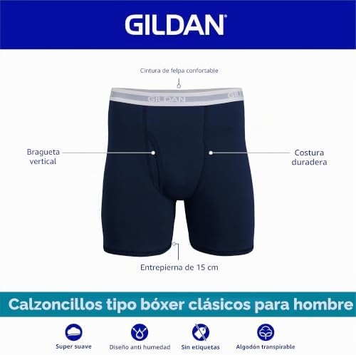 . Calzoncillos Tipo bóxer de Pierna Regular para Hombre - Negro - Medium