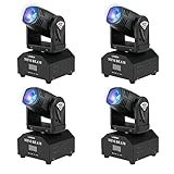 Lixada LED Head Moving Light Rotating Moving Head DMX512 Sound Activated Master-slave Auto Running 11/13 Channels RGBW Color Changing Beam Light
