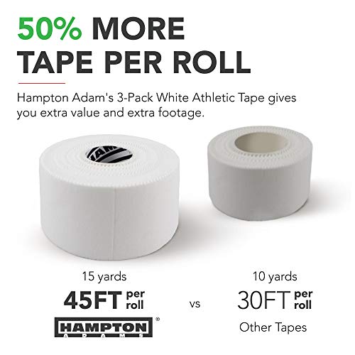 Hampton Adams As Seen on Shark Tank 3Pack White Athletic Sports Tape Very Strong Easy