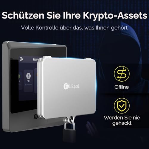 ELLIPAL Crypto Seed Phrase Storage, 316 Stainless Steel with Lock, 24 Words Backup, Compatible with BIP39 Hardware Wallets