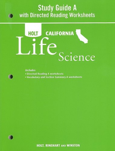 Holt Science Technology California Study Guide A With Directed Reading Worksheets Grade 7 Life Science Holt Rinehart And Winston 9780030993947 Amazon Com Books
