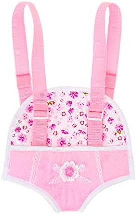 JZ DOLLS Baby Doll Carrier for Kids Children Toddler, Storage Bag Backpack Portable Bag for 12-13-14-15-16'' Doll Soft Front Carrier with Straps (Pink)