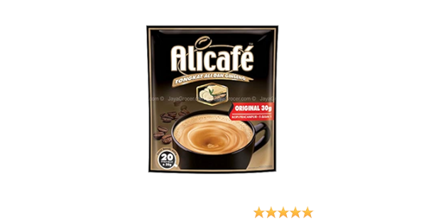 Amazon Com 10 Pack Alicafe Tongkat Ali And Ginseng 5 In 1 Premix Coffee Original Imported From Malaysia 10 X 20 Sachets Free Express Delivery Grocery Gourmet Food
