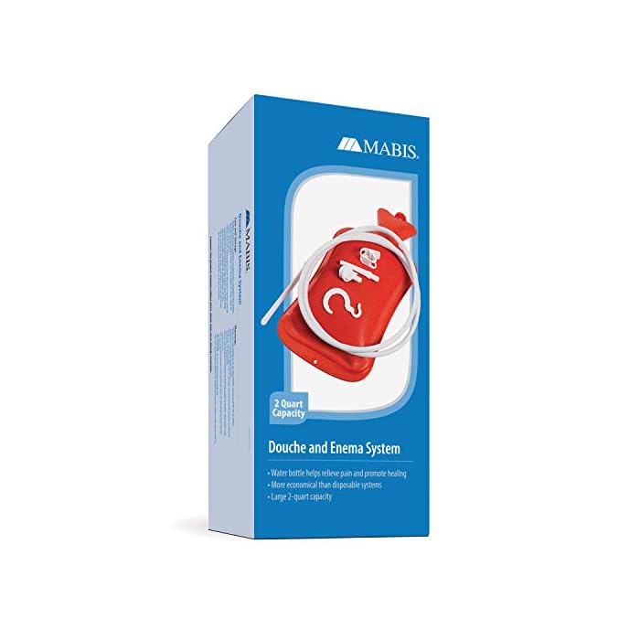 MABIS Reusable Hot Water Bottle, Enema and Douche Kit Helps to Alleviate Pain Associated with Constipation, Bloating…