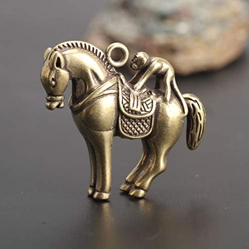 XGYPZM Trinkets Copper Monkey Horse Statue Feng Shui Ornaments Bring Lucky Wealth Power Brass Home Decorations Car Key Chains Pendants