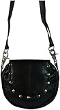 Texcyngoods Womens Lambskin Leather Biker Waist Bag Convertible Cross Body Purse