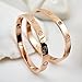 MultiBey 18K Rose Gold Plated Bangle Bracelet, Stainless Steel with Crystal, Screwdriver Opening Love Bracelets for Women and Men
