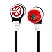 JLab Audio Diego in-Ear Earbud | 10mm Neodymium Micro Driver | Tangle-Free Flat Cable | Y-Connector with 3.5mm Audio Jack | Built-in Microphone | White/Black/Red