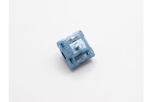 Zkeebs HMX Linear 5-Pin MX Mechanical Keyboard Switches for Custom Keyboards (HMX Blue Topaz, 90 Switches)