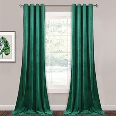Amazon Com Green Velvet Curtains 96 Inches Super Soft Luxury