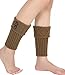 VAMEI Womens Leg Warmers Crochet Knit Boot Cuffs Medium Buttons Socks