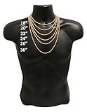 Alpha Glace 18k Gold Plated Stainless Steel Rope Chain (18