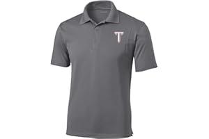 SPORT YOUR GEAR NCAA Men's Prime Athletic Logo Micro Pique Polo with Self Collar