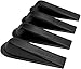 Door Stops That Work Great on All Surfaces from SuperiorMaker 4 Pack of Black Stylish Rubber Flexible Door Stoppers - Door Stops Rubber Best for Non-Scratching - Modern Door Stops Wedges Design