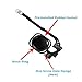 OmniRepairs-Home Button Flex Cable Replacement with Rubber Gasket, Screws (2) For iPhone 5s and iPhone SE and Repair Toolkit (Black)