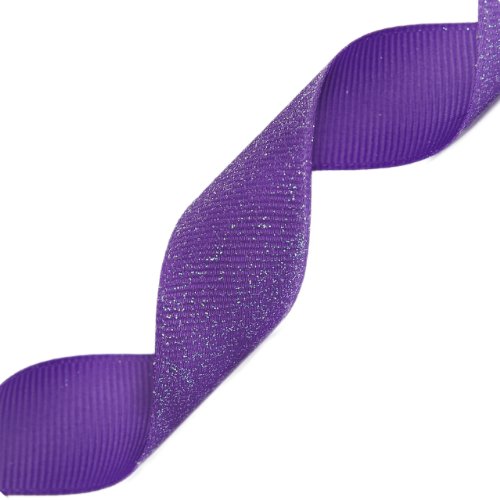 Morex Ribbon, Dazzle Glitter Grosgrain 7/8-Inch by 20-Yard, Delphinium