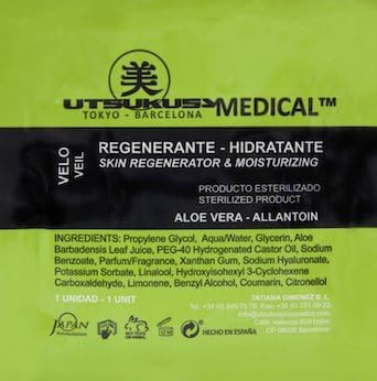 Facial mask (sterile) with hyaluronic acid, aloe vera and allantoin - regenerating and moisturizing - ideal after Microneedling with Derma Pen or Dermaroller or fruit acid peeling