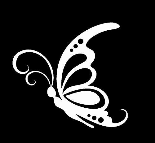 Creative Concept Ideas Butterfly Side View CCI Decal Vinyl Sticker|Cars Trucks Vans Walls Laptop|White |5.5 x 5.1 in|CCI1955