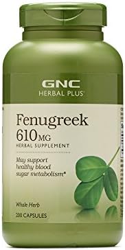 GNC Herbal Plus Fenugreek 610MG 200 caps