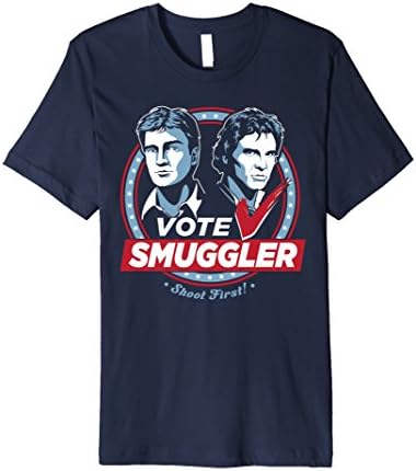 Men's "Vote Smuggler" sci-fi pop culture political parody t-shirt XL Navy