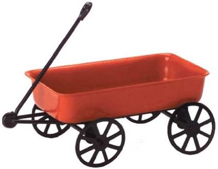 red metal wagon