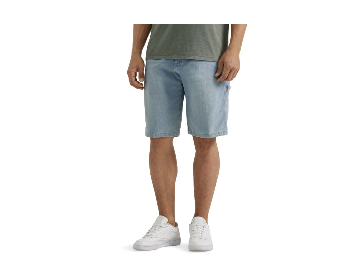 Photo 1 of Wrangler Men's Relaxed Fit Carpenter Denim Short (US, Numeric, 40, Regular, Regular, Antique Indigo)
