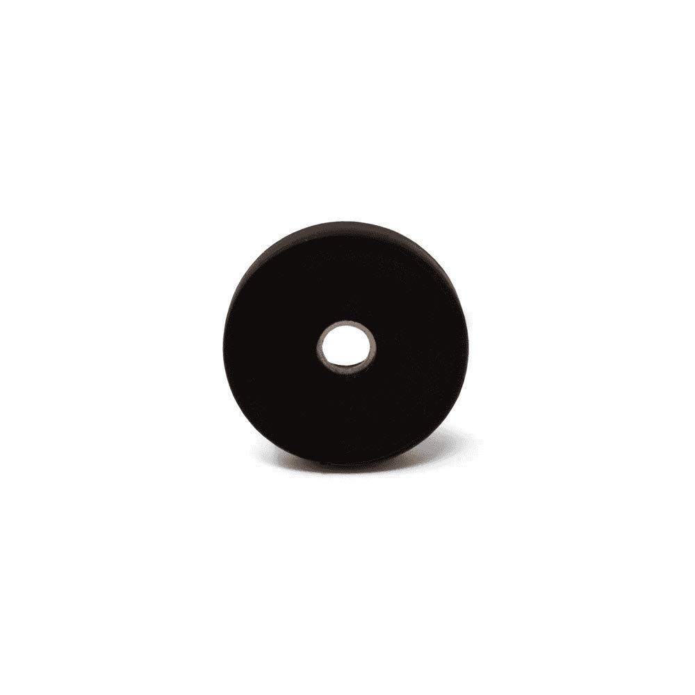 Rubber Coated N42 Neodymium "2 Pole" Pot Magnet for Securing Items in a Shear Position or for Holding Doors and Gates Open - 31mm dia x 6mm thick - Pack of 20