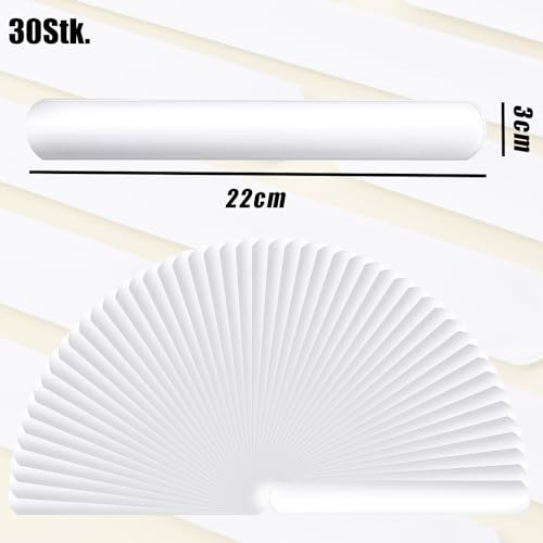 Koogel 30 Stück Weiß Slap Armbänder, Schnapparmbänder für Kinder Schnapparmband Kinder für Weihnachten Kindergeburtstag Jungen und Mädchen