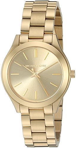 Michael Kors Women's Mini Slim Runway Gold-Tone Watch MK3512